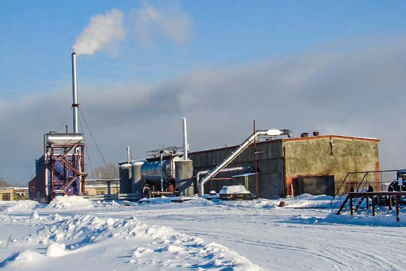 Кузовлевский шпалопропиточный завод зимой